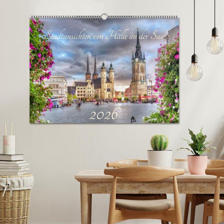 Produktbild: Stadtansichten von Halle an der Saale (Wandkalender 2026 DIN A2 quer), CALVENDO Monatskalender