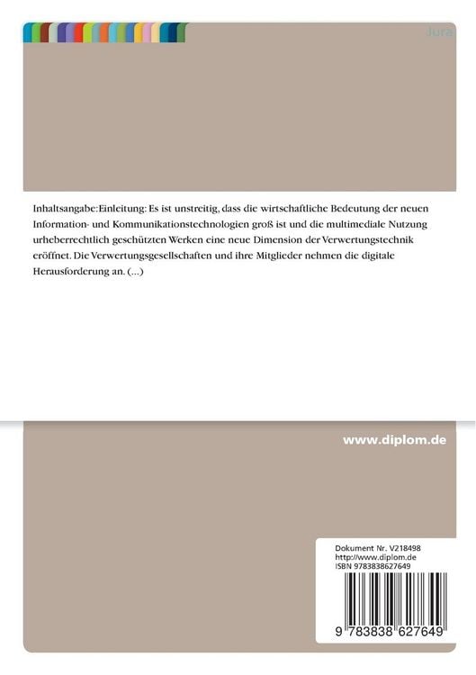 Produktbild: Die Lizensierung von Multimediawerken durch die GEMA