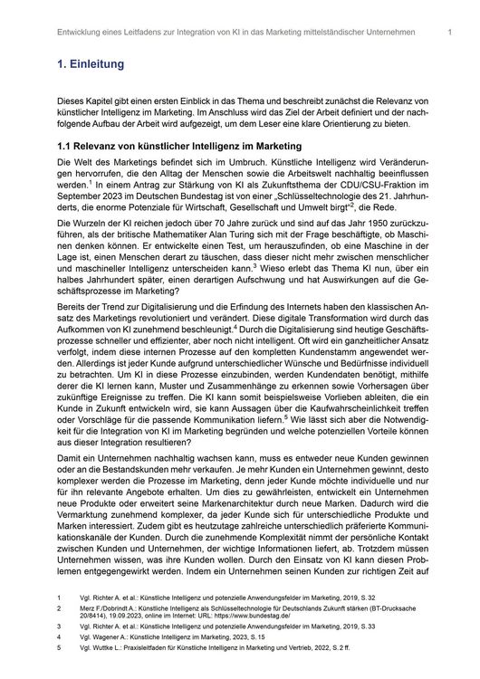 Produktbild: Entwicklung eines Leitfadens zur Integration von KI in das Marketing mittelst&auml;ndischer Unternehmen