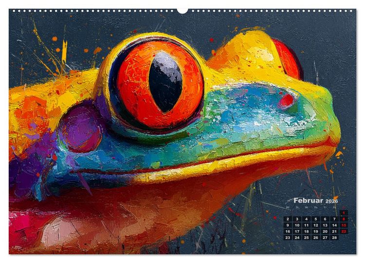 Produktbild: Tiere im Portr&auml;t - Aquarell Tierkalender f&uuml;r die ganze Familie (Wandkalender 2026 DIN A2 quer), CALVENDO Monatskalender