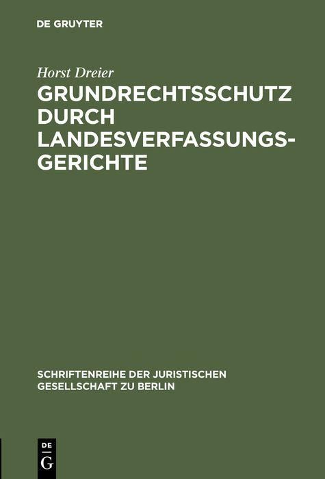 Produktbild: Grundrechtsschutz durch Landesverfassungsgerichte