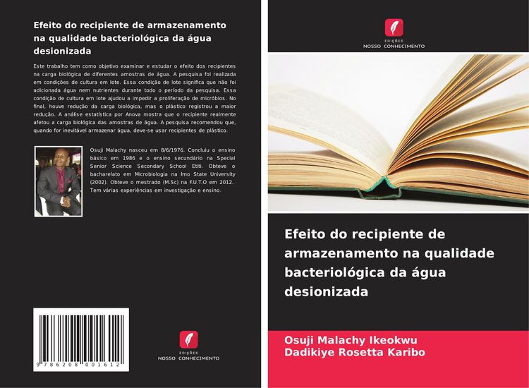 Produktbild: Efeito do recipiente de armazenamento na qualidade bacteriol&oacute;gica da &aacute;gua desionizada