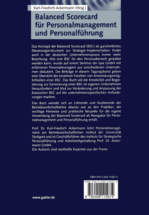 Produktbild: Balanced Scorecard f&uuml;r Personalmanagement und Personalf&uuml;hrung