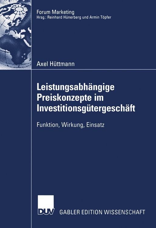 Produktbild: Leistungsabh&auml;ngige Preiskonzepte im Investitionsg&uuml;tergesch&auml;ft