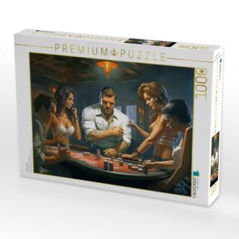 Produktbild: CALVENDO Puzzle Pokerspieler | 1000 Teile Lege-Gr&ouml;&szlig;e 64x48cm Foto-Puzzle f&uuml;r gl&uuml;ckliche Stunden