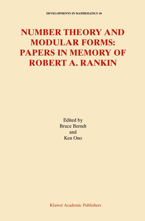 Produktbild: Number Theory and Modular Forms