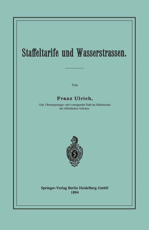 Produktbild: Staffeltarife und Wasserstrassen