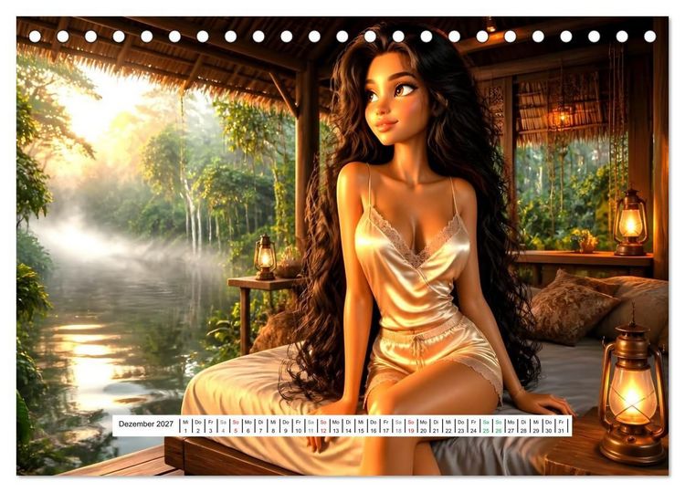 Produktbild: Valentina - Dort schlafen, wovon andere nur tr&auml;umen (Tischkalender 2027 DIN A5 quer), CALVENDO Monatskalender