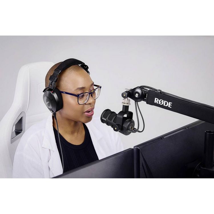 Produktbild: RODE - R&Oslash;DE PodMic USB, Studio-Mikrofon, -57 dB, 20 - 20000 Hz, 460 Ohm, 24 Bit, 48 kHz