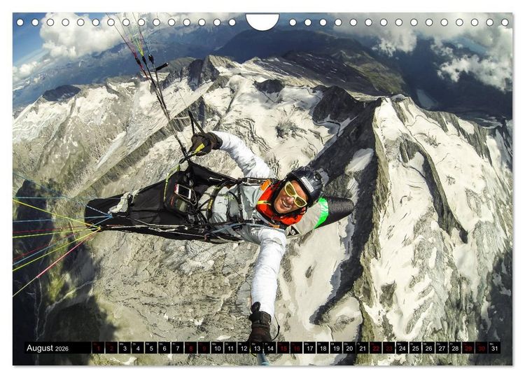 Produktbild: Paragliding - unvergessliche Momente erleben (Wandkalender 2026 DIN A4 quer), CALVENDO Monatskalender