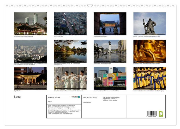 Produktbild: Seoul (Wandkalender 2026 DIN A2 quer), CALVENDO Monatskalender