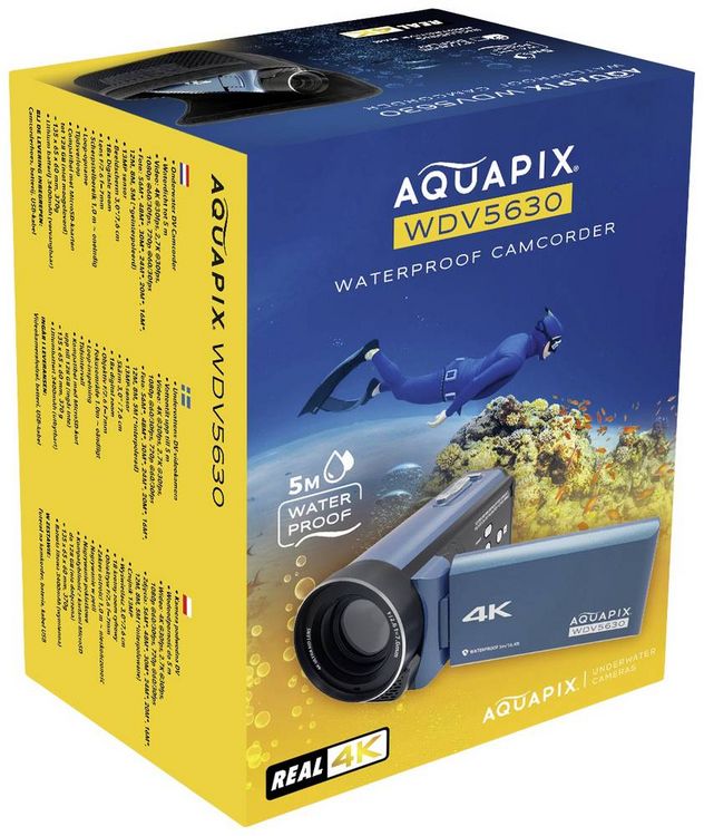 Produktbild: Aquapix WDV5630 GreyBlue Camcorder 7.6 cm 3 Zoll 13 Megapixel Grau-Blau