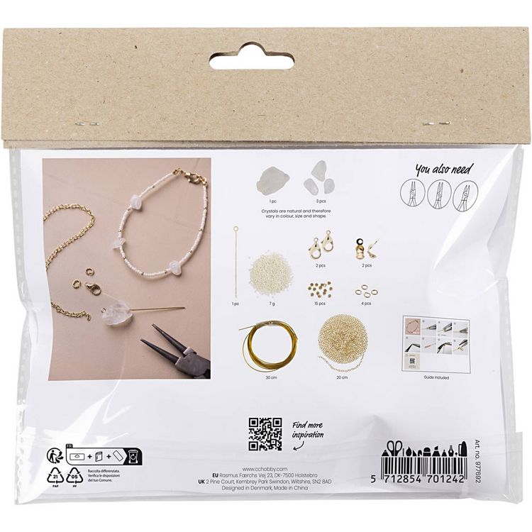 Produktbild: Creativ Company DIY Sets Beads Mini Kreativ Set Schmuck, Armband, aus Bergkristall, Kreativ Box