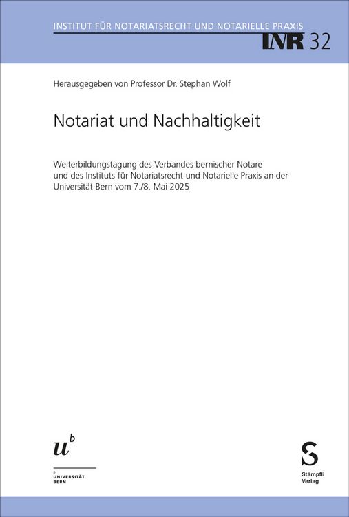 Produktbild: Notariat und Nachhaltigkeit