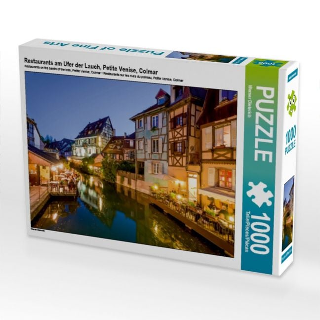 Produktbild: CALVENDO Puzzle Restaurants am Ufer der Lauch, Petite Venise, Colmar | 1000 Teile Lege-Gr&ouml;&szlig;e 64x48cm Foto-Puzzle f&uuml;r gl&uuml;ckliche Stunden