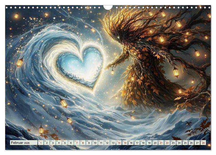Produktbild: M&auml;rchenhafte Magie &ndash; Jahresmonate im Zeichen der Natur (Wandkalender 2026 DIN A3 quer), CALVENDO Monatskalender