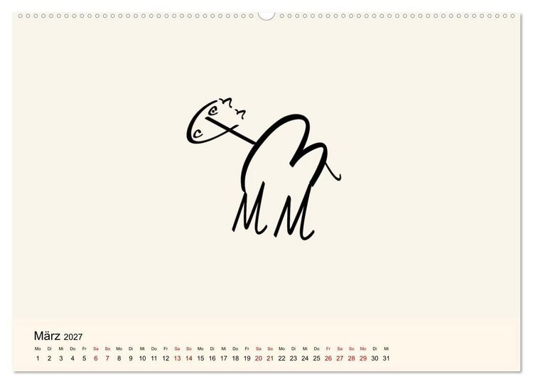 Produktbild: Buchstabentiere (Wandkalender 2027 DIN A2 quer), CALVENDO Monatskalender