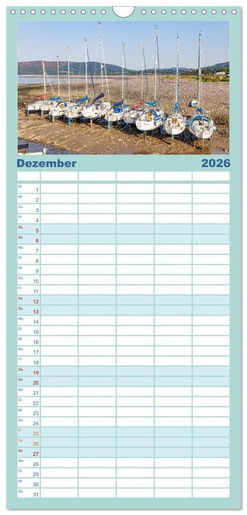 Produktbild: Familienplaner 2026 - Exmoor National Park mit 5 Spalten (Wandkalender, 21 x 45 cm) CALVENDO