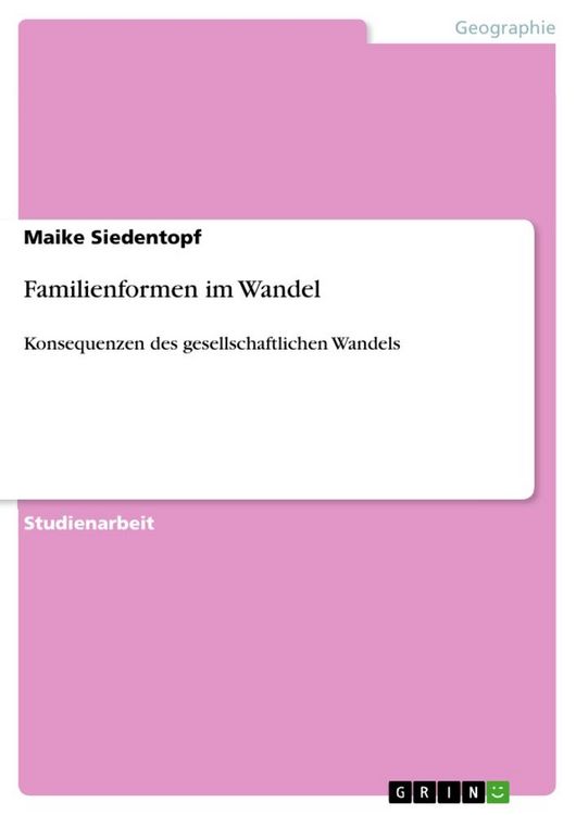 Produktbild: Familienformen im Wandel