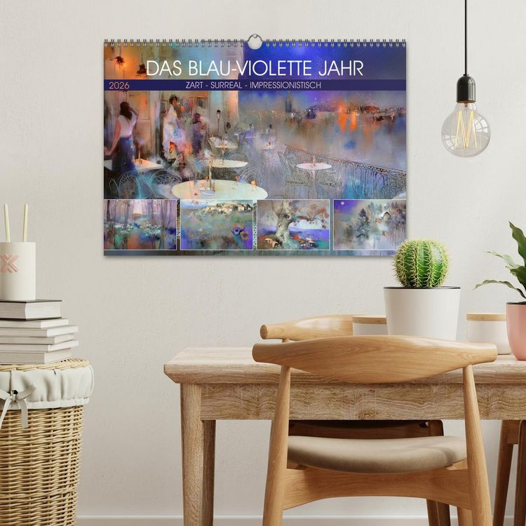 Produktbild: Das blau-violette Jahr (Wandkalender 2026 DIN A3 quer), CALVENDO Monatskalender