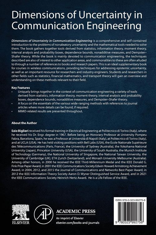Produktbild: Dimensions of Uncertainty in Communication Engineering