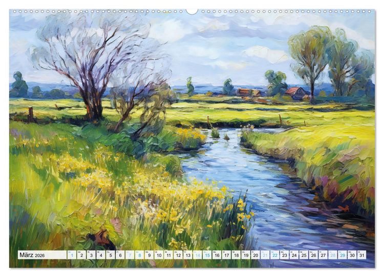 Produktbild: Havelland - Impressionistische Visionen einer idyllischen Region (Wandkalender 2026 DIN A2 quer), CALVENDO Monatskalender