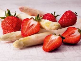 Produktbild: CALVENDO Puzzle Erdbeeren an Spargel | 1000 Teile Lege-Gr&ouml;&szlig;e 64x48cm Foto-Puzzle f&uuml;r gl&uuml;ckliche Stunden