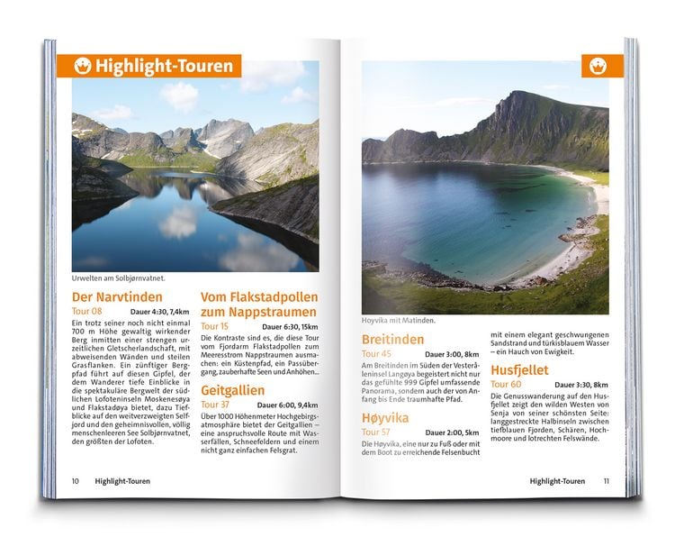 Produktbild: KOMPASS Wanderf&uuml;hrer Lofoten, Vester&aring;len und Senja, 70 Touren mit Extra-Tourenkarte