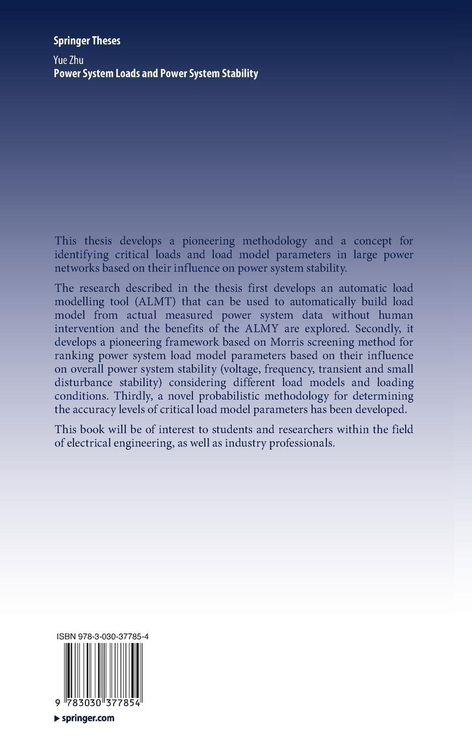 Produktbild: Power System Loads and Power System Stability