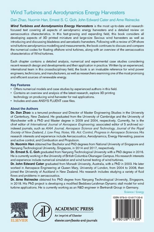 Produktbild: Wind Turbines and Aerodynamics Energy Harvesters