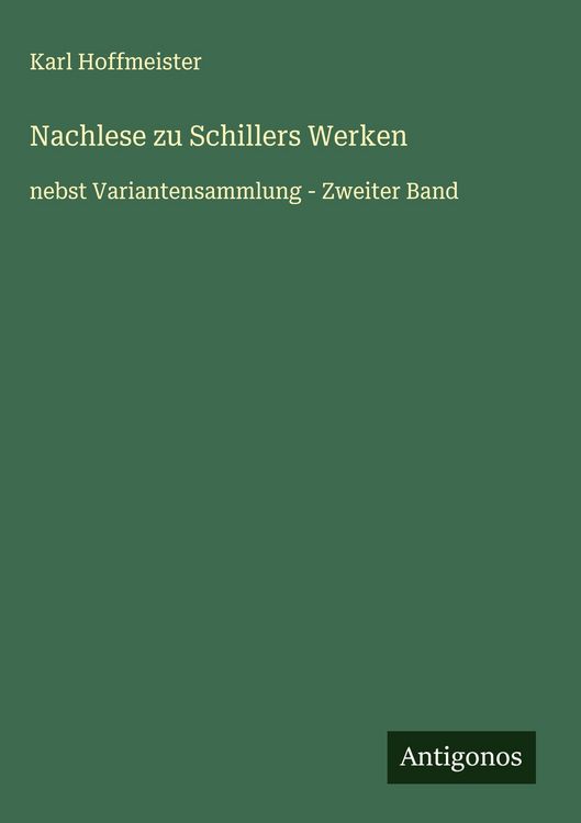 Produktbild: Nachlese zu Schillers Werken