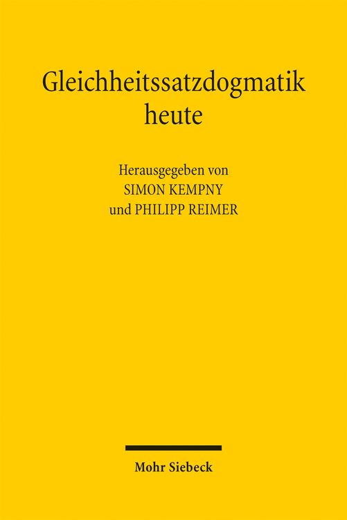 Produktbild: Gleichheitssatzdogmatik heute