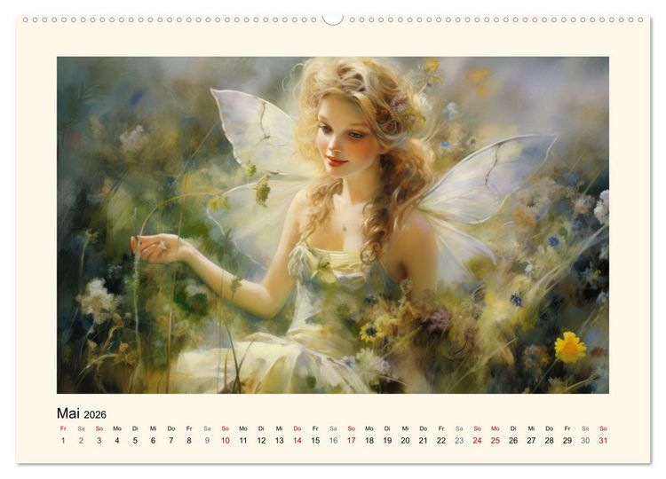 Produktbild: Feenglanz (Wandkalender 2026 DIN A2 quer), CALVENDO Monatskalender
