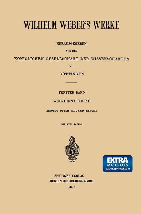 Produktbild: Wilhelm Weber&rsquo;s Werke