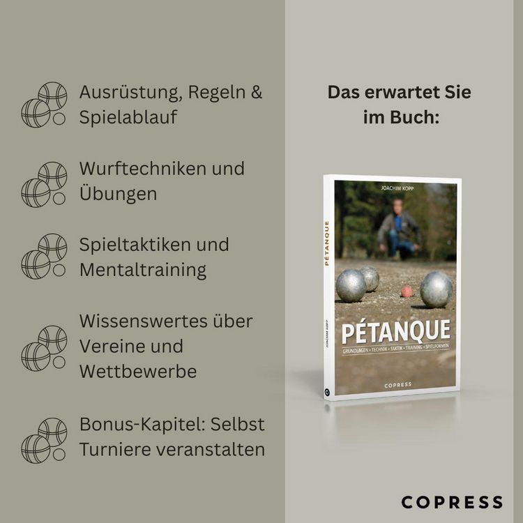 Produktbild: P&eacute;tanque. Grundlagen, Technik, Taktik, Training, Spielformen.