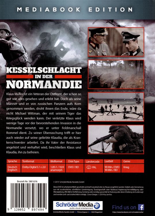 Produktbild: Kesselschlacht in der Normandie - MEDIABOOK + 12-seitiges Farbbooklet (+ Blu-ray)