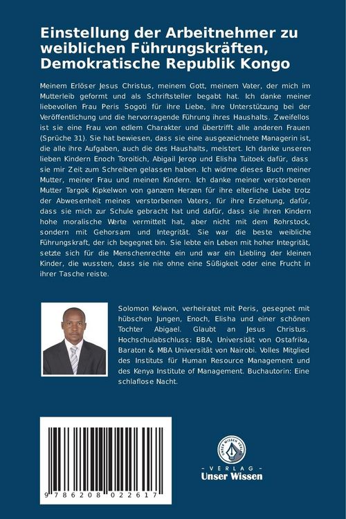 Produktbild: Einstellung der Arbeitnehmer zu weiblichen F&uuml;hrungskr&auml;ften, Demokratische Republik Kongo
