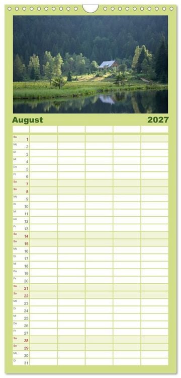 Produktbild: Familienplaner 2027 - Bayerischer Wald - der Osten Bayerns mit 5 Spalten (Wandkalender, 21 x 45 cm) CALVENDO