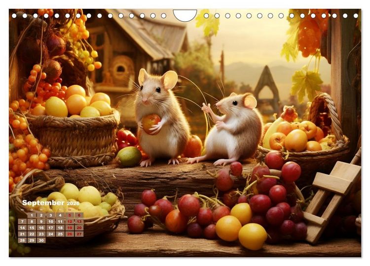 Produktbild: Ein Jahr im Leben von Familie Maus (Wandkalender 2026 DIN A4 quer), CALVENDO Monatskalender