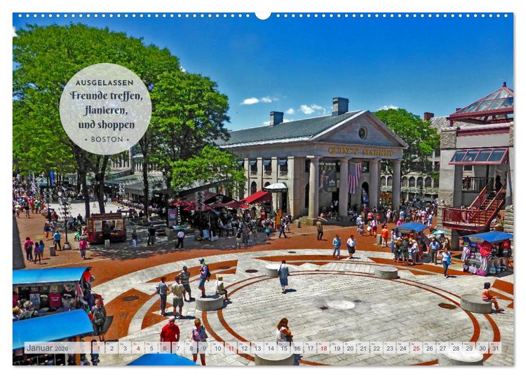 Produktbild: Neuengland USA Kalender 2026 (Wandkalender 2026 DIN A2 quer), CALVENDO Monatskalender