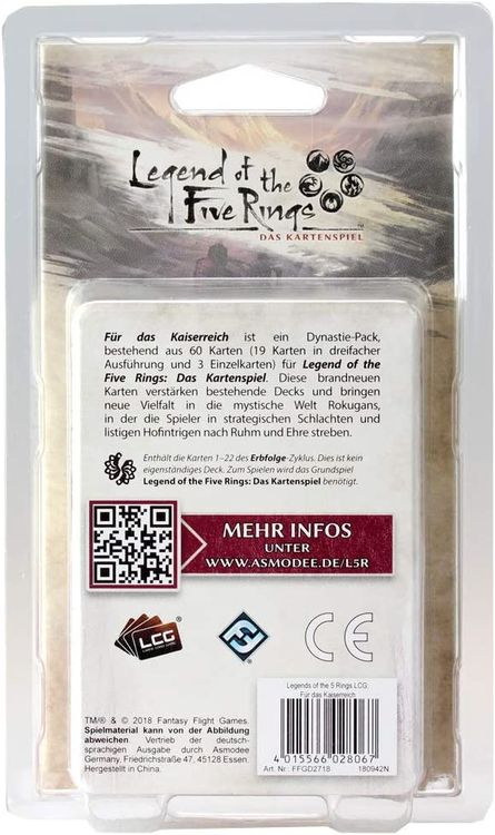 Produktbild: Legend of the Five Rings, F&uuml;r das Kaiserreich (Erb.1) (Spiel)
