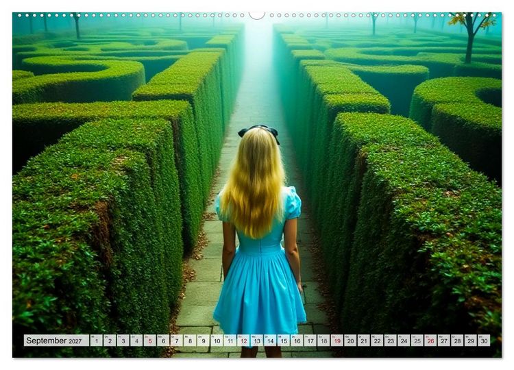 Produktbild: Alice &ndash; Eine Reise durch das Wunderland (Wandkalender 2027 DIN A2 quer), CALVENDO Monatskalender