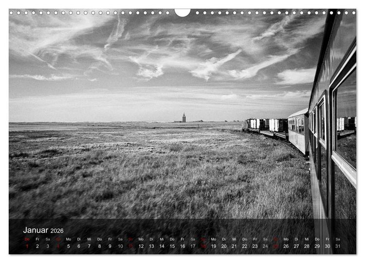 Produktbild: Wangerooge Noir (Wandkalender 2026 DIN A3 quer), CALVENDO Monatskalender
