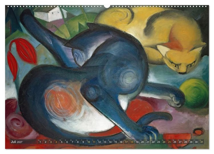 Produktbild: Expressionistische Tierwelten (hochwertiger Premium Wandkalender 2027 DIN A2 quer), Kunstdruck in Hochglanz