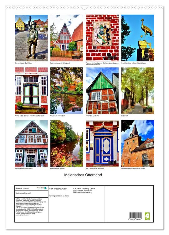 Produktbild: Malerisches Otterndorf (Wandkalender 2026 DIN A2 hoch), CALVENDO Monatskalender