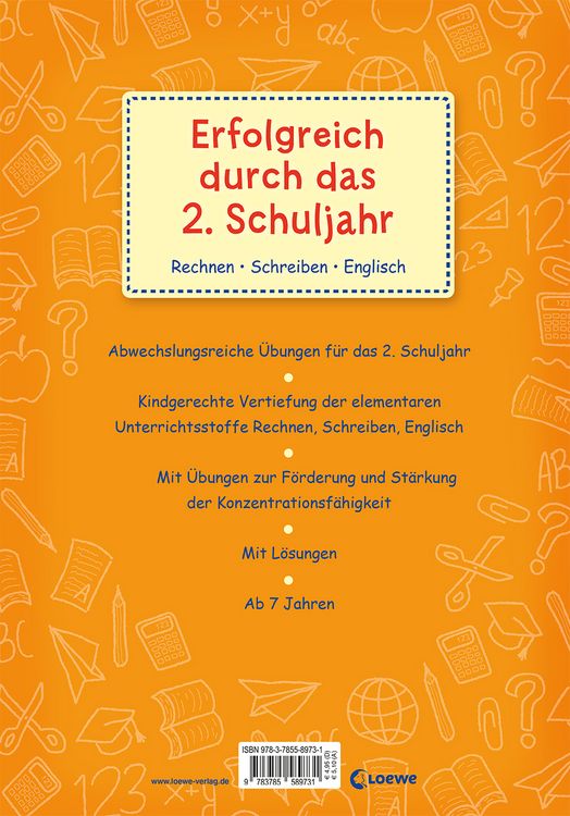 Produktbild: Erfolgreich durch das 2. Schuljahr - Rechnen Schreiben Englisch