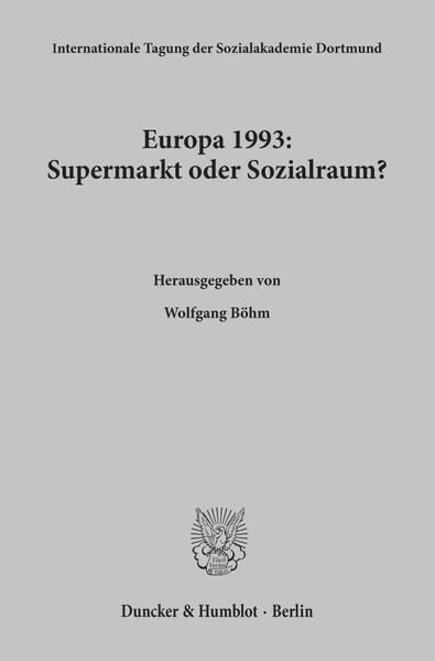Produktbild: Europa 1993: Supermarkt oder Sozialraum?