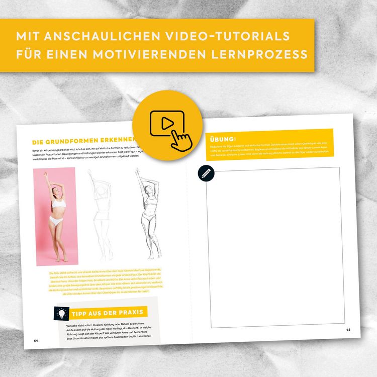 Produktbild: Richtig Zeichnen lernen Menschen. &Uuml;bungsbuch