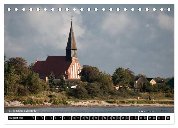 Produktbild: Dorfkirchen auf R&uuml;gen (Tischkalender 2026 DIN A5 quer), CALVENDO Monatskalender