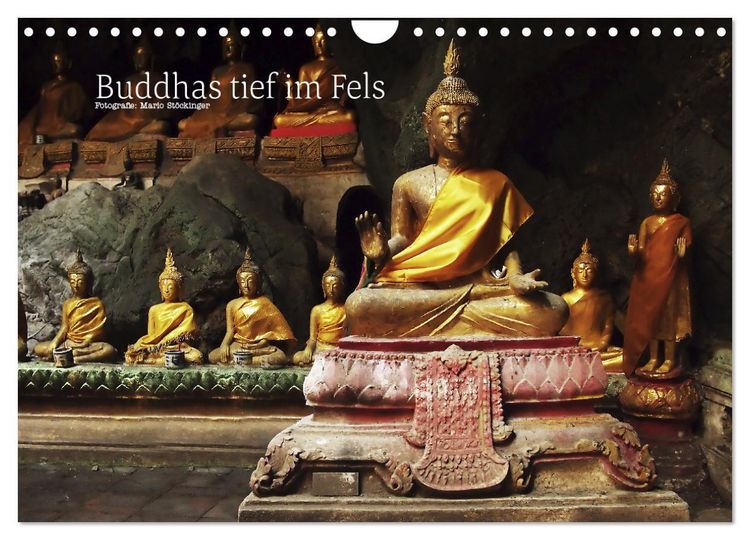 Produktbild: Buddhas tief im Fels (Wandkalender 2026 DIN A4 quer), CALVENDO Monatskalender